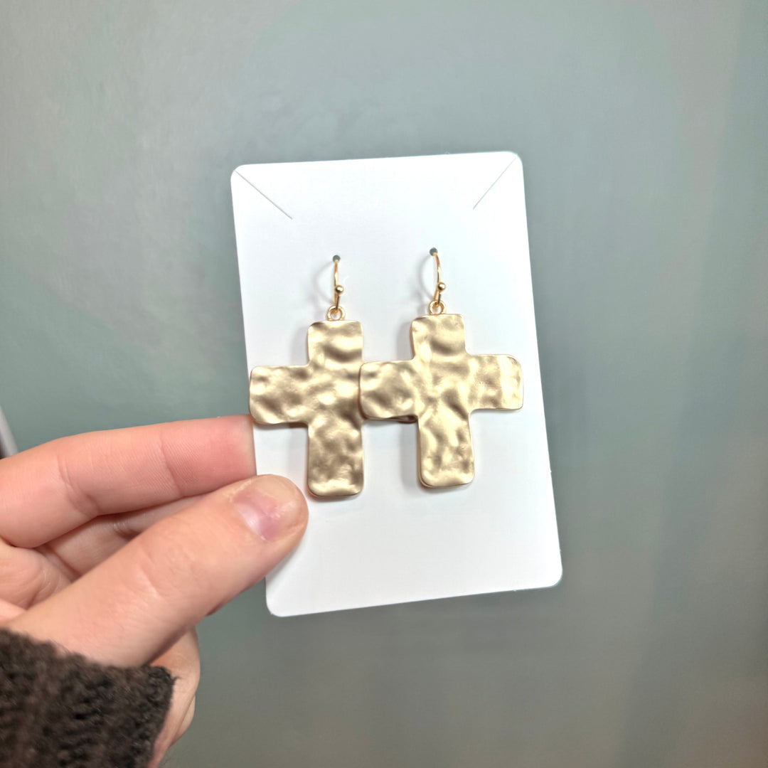 Envy Stylz Boutique Women - Accessories - Earrings Cross Gold Earrings