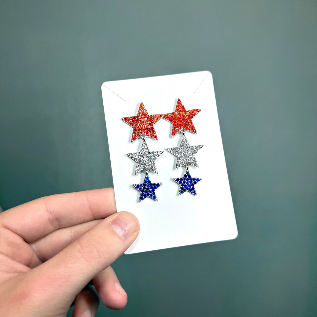 Envy Stylz Boutique Women - Accessories - Earrings Three Star Dangle Earrings