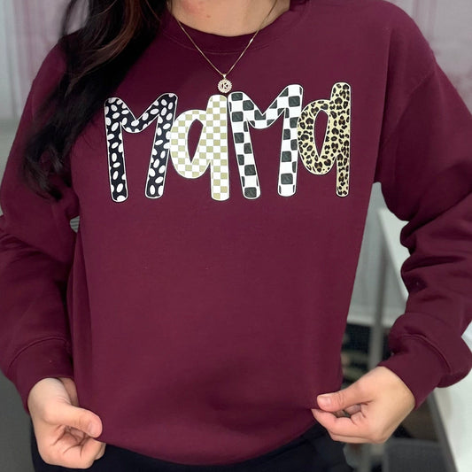 Envy Stylz Boutique Women - Apparel - Shirts - Sweatshirts Mama Boho Leopard Crewneck