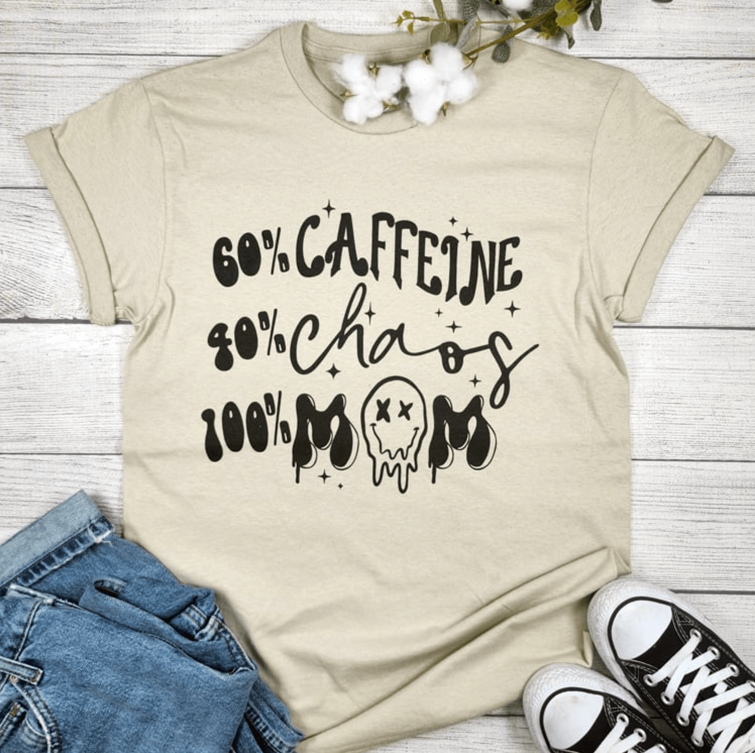 Envy Stylz Boutique Women - Apparel - Shirts - T-Shirts 60% Caffiene 40% Chaos Graphic T-shirt