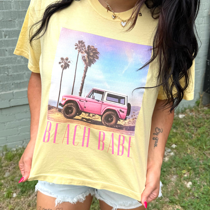 Envy Stylz Boutique Women - Apparel - Shirts - T-Shirts Beach Babe Bronc Graphic Crop Tee