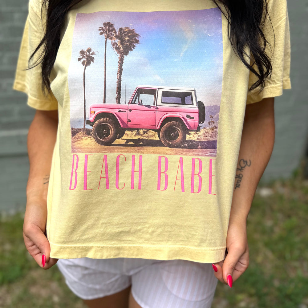 Envy Stylz Boutique Women - Apparel - Shirts - T-Shirts Beach Babe Bronc Graphic Crop Tee