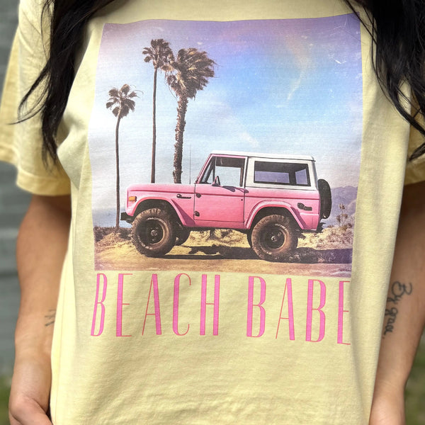 Envy Stylz Boutique Women - Apparel - Shirts - T-Shirts Beach Babe Bronc Graphic Crop Tee