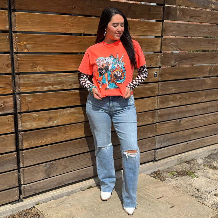 Envy Stylz Boutique Women - Apparel - Shirts - T-Shirts Blonde/ Brunette Sassy Cowgirl Spade Graphic Tee