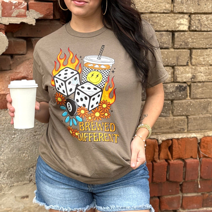 Envy Stylz Boutique Women - Apparel - Shirts - T-Shirts Brewed Different Coffee Graphic Tee