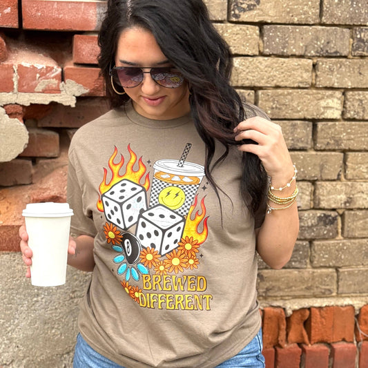 Envy Stylz Boutique Women - Apparel - Shirts - T-Shirts Brewed Different Coffee Graphic Tee