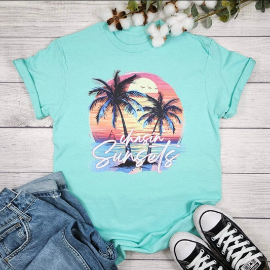 Envy Stylz Boutique Women - Apparel - Shirts - T-Shirts Chasin Sunsets Graphic Tee