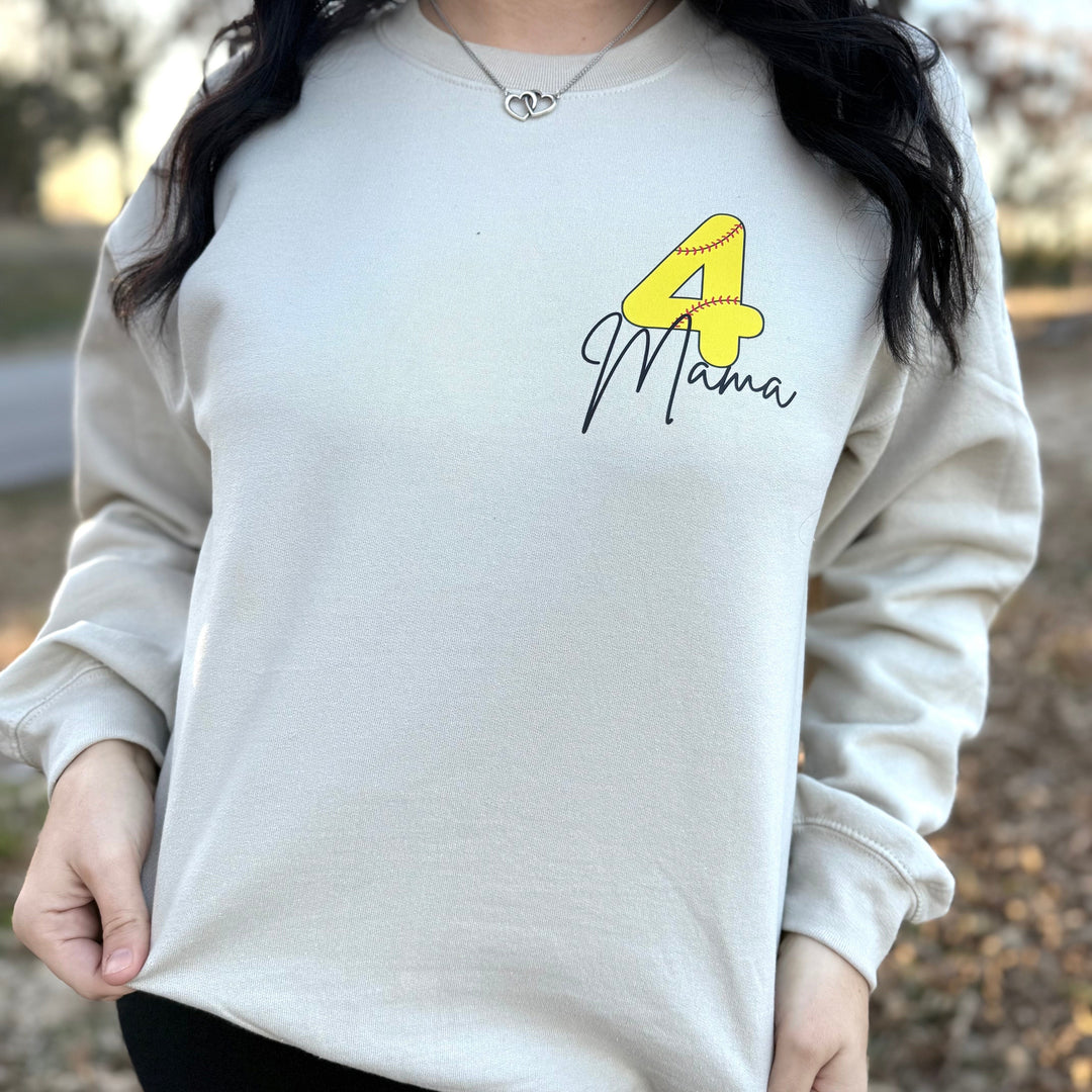 Envy Stylz Boutique Women - Apparel - Shirts - T-Shirts Custom Softball Mama Graphic Sweatshirt