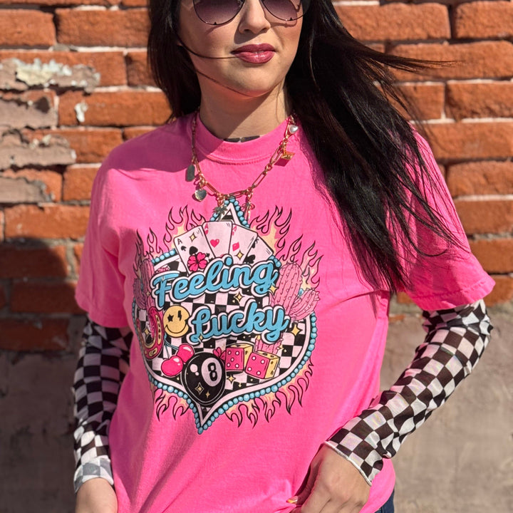 Envy Stylz Boutique Women - Apparel - Shirts - T-Shirts Feeling Lucky Graphic Tee