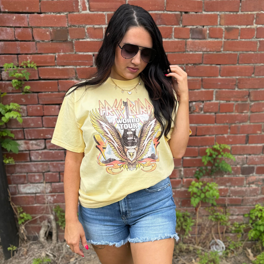 Envy Stylz Boutique Women - Apparel - Shirts - T-Shirts Free Bird Retro Pastel Graphic Tee