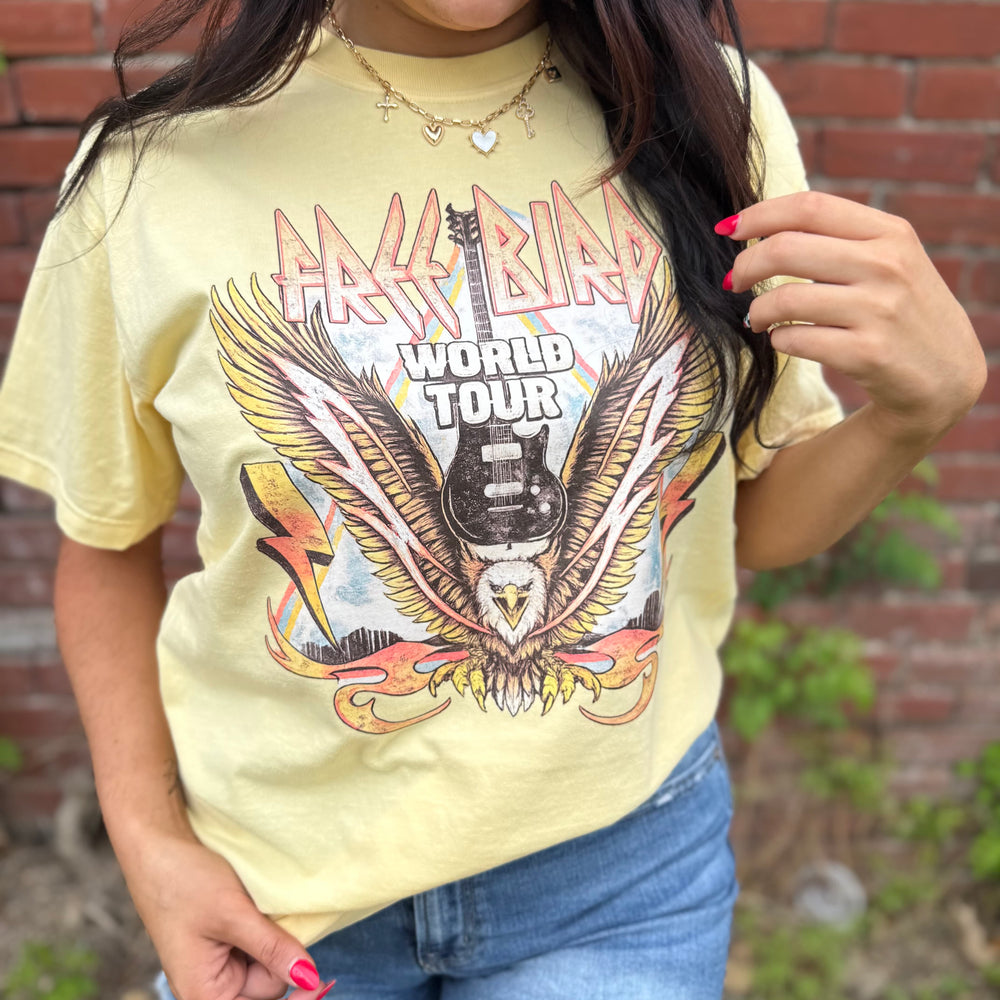 Envy Stylz Boutique Women - Apparel - Shirts - T-Shirts Free Bird Retro Pastel Graphic Tee