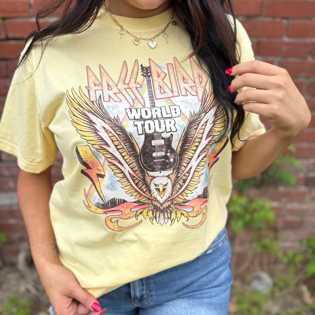Envy Stylz Boutique Women - Apparel - Shirts - T-Shirts Free Bird Retro Pastel Graphic Tee