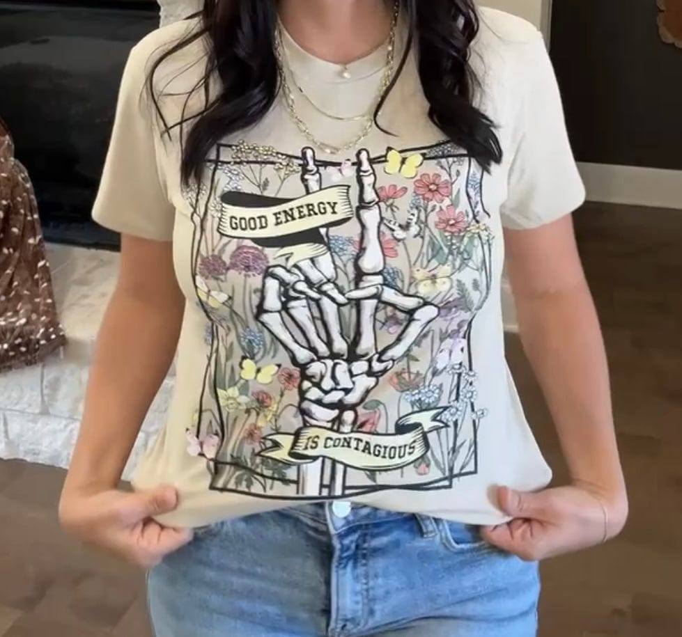 Envy Stylz Boutique Women - Apparel - Shirts - T-Shirts Good Energy Is Contagious Graphic Tee