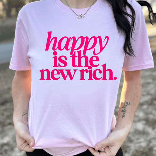 Envy Stylz Boutique Women - Apparel - Shirts - T-Shirts Happy Is The New Rich Graphic Tee