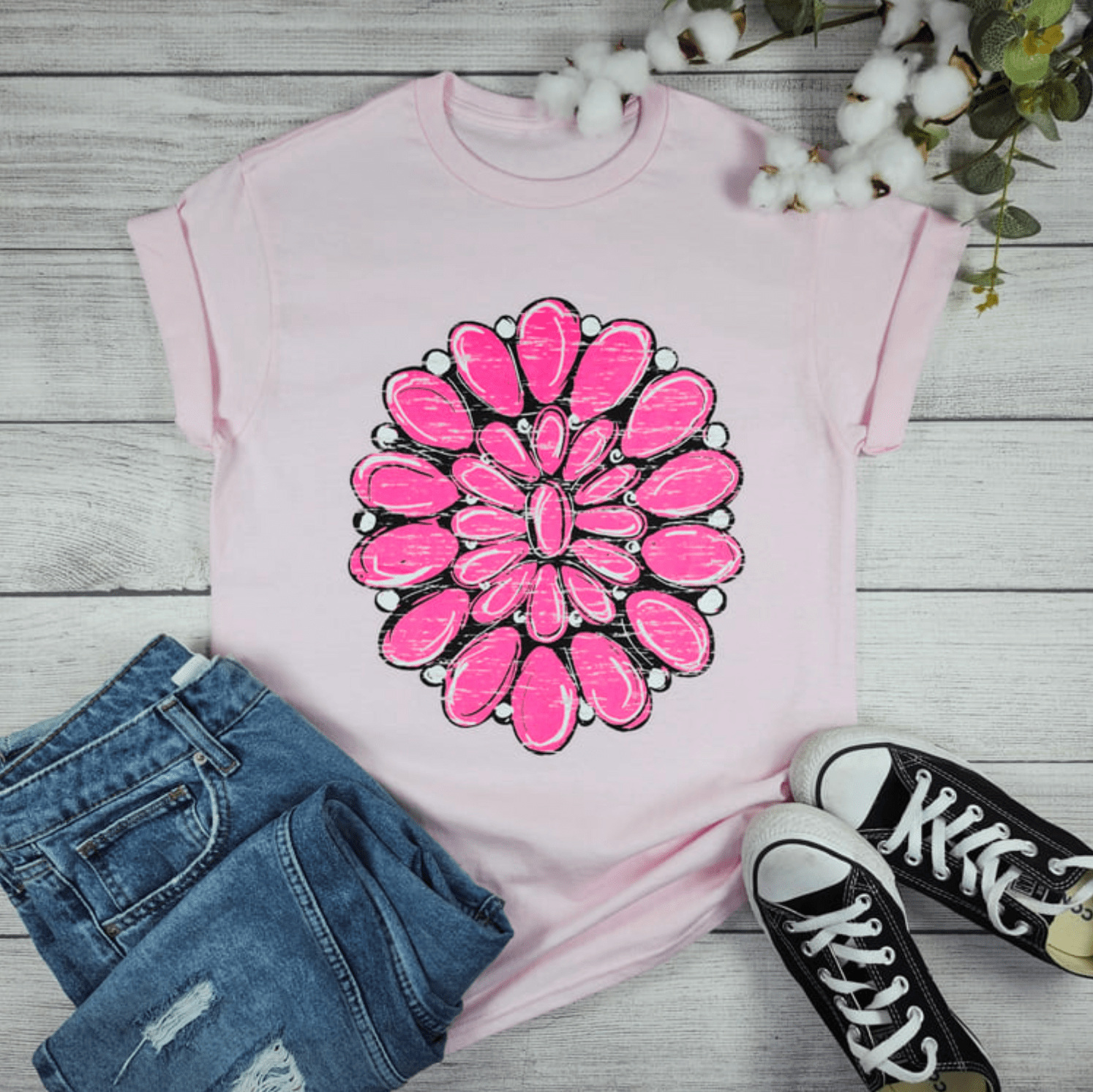 Envy Stylz Boutique Women - Apparel - Shirts - T-Shirts Hot Pink Stone Graphic Tee