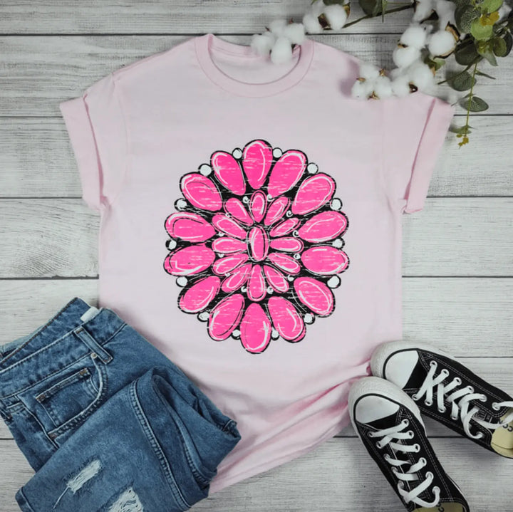 Envy Stylz Boutique Women - Apparel - Shirts - T-Shirts Hot Pink Stone Graphic Tee