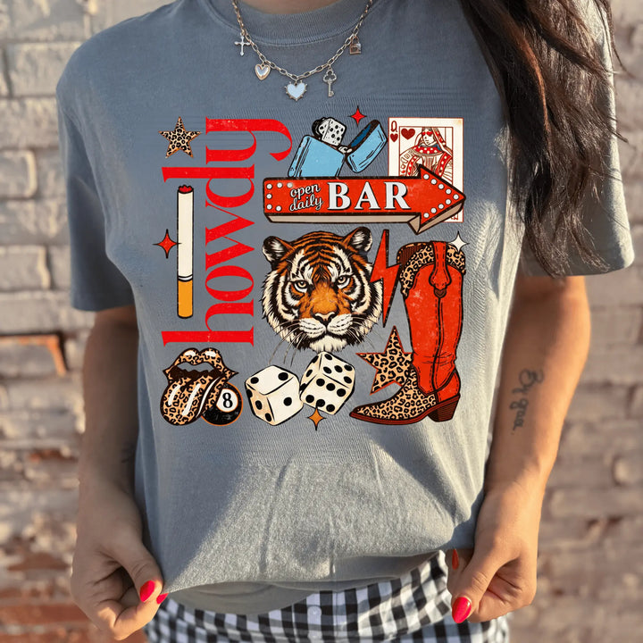Envy Stylz Boutique Women - Apparel - Shirts - T-Shirts Howdy Bar Collage Graphic Tee Shirt