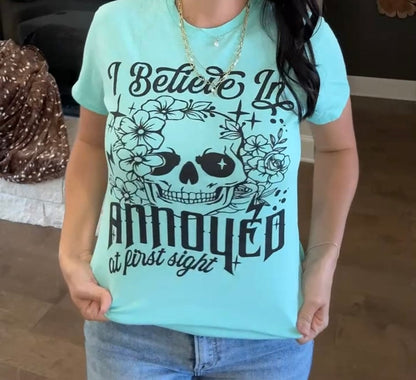 Envy Stylz Boutique Women - Apparel - Shirts - T-Shirts I Believe In Annoyed At First Sight Graphic T-shirt