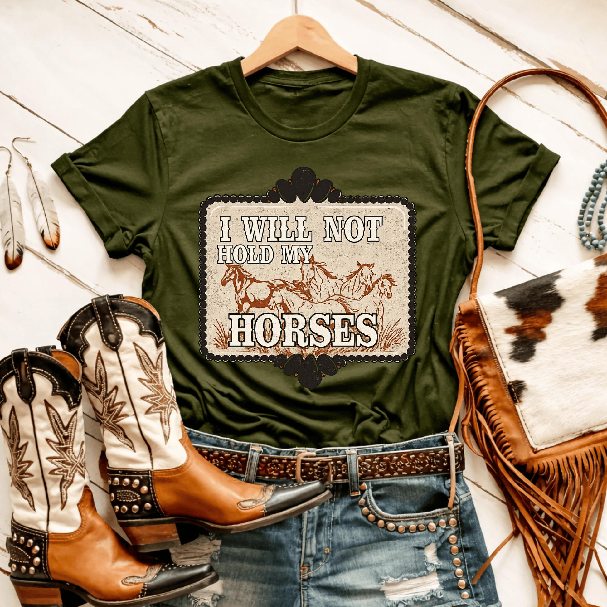 Envy Stylz Boutique Women - Apparel - Shirts - T-Shirts I Will Not Hold My Horses Graphic Tee