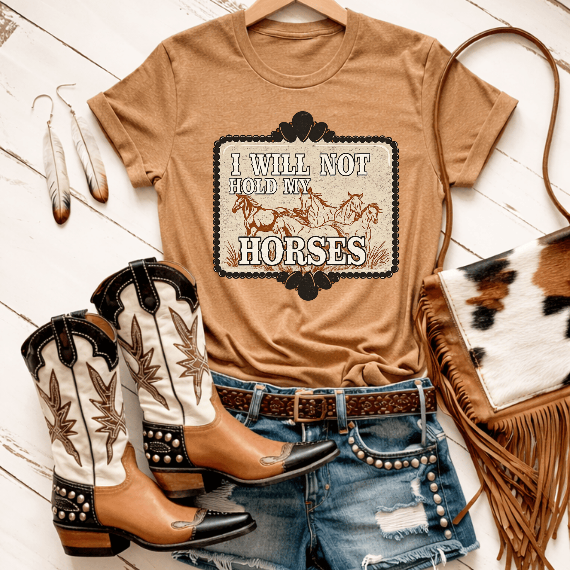 Envy Stylz Boutique Women - Apparel - Shirts - T-Shirts I Will Not Hold My Horses Graphic Tee