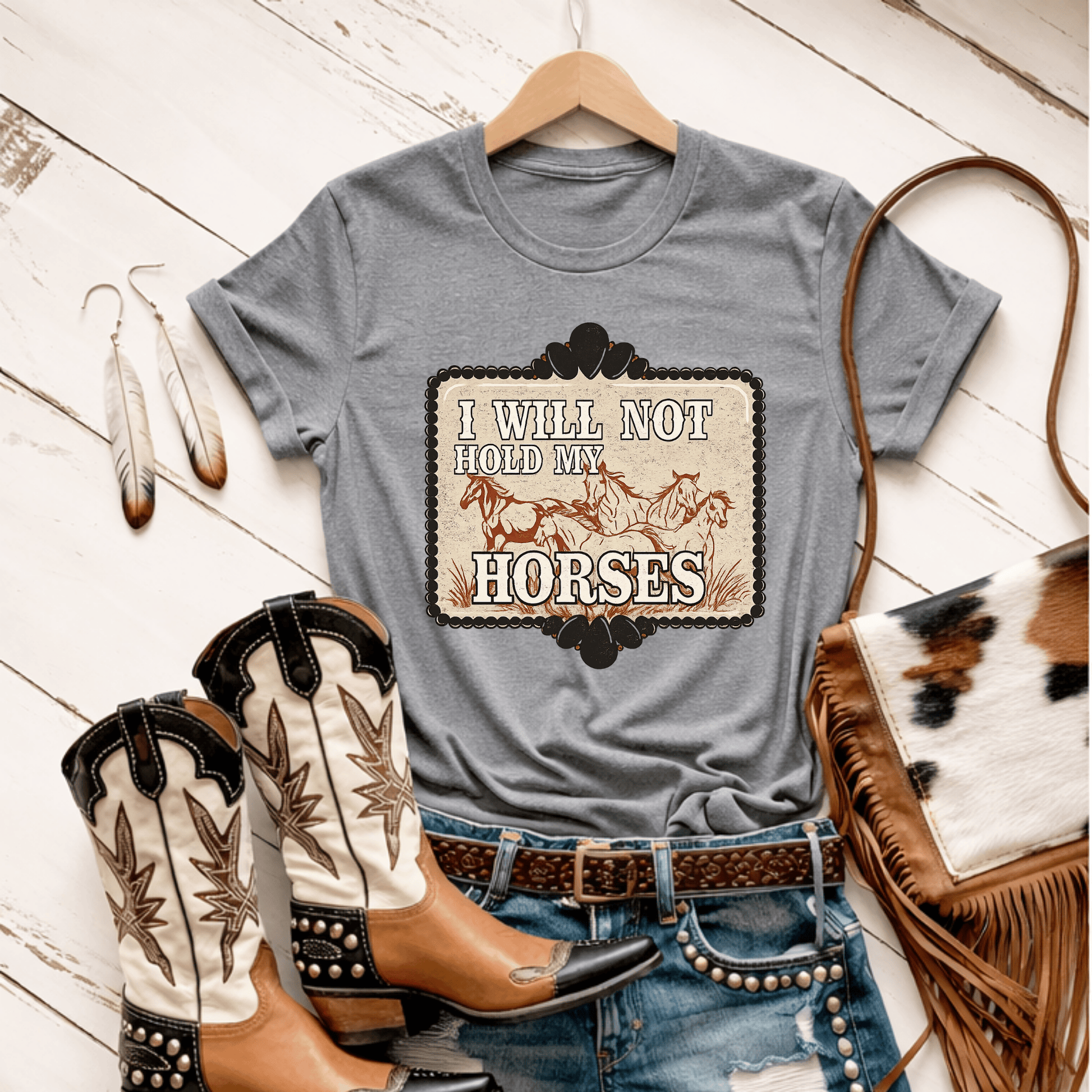 Envy Stylz Boutique Women - Apparel - Shirts - T-Shirts I Will Not Hold My Horses Graphic Tee