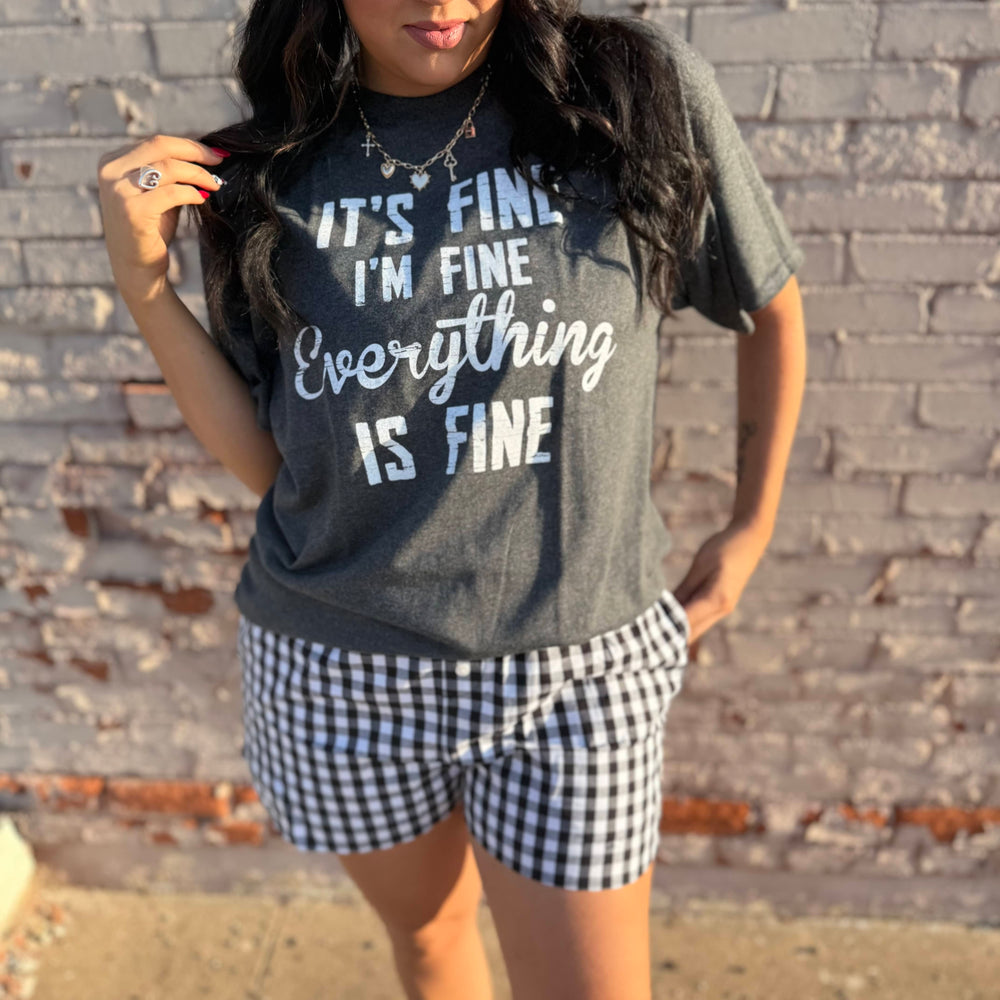 Envy Stylz Boutique Women - Apparel - Shirts - T-Shirts It's Fine I'm Fine Everything Is Fine Graphic Tee