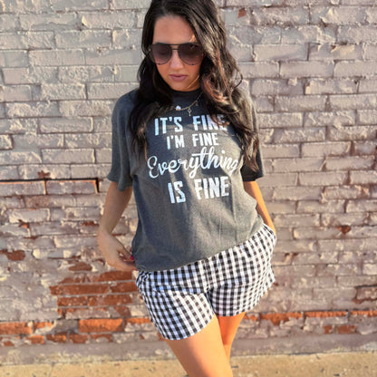 Envy Stylz Boutique Women - Apparel - Shirts - T-Shirts It's Fine I'm Fine Everything Is Fine Graphic Tee