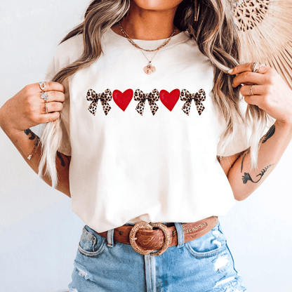 Envy Stylz Boutique Women - Apparel - Shirts - T-Shirts Leopard Bow Hearts Graphic Tee  DEAL OF THE DAY