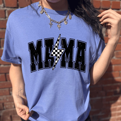 Envy Stylz Boutique Women - Apparel - Shirts - T-Shirts Mama Checkered Bolt Graphic Tee