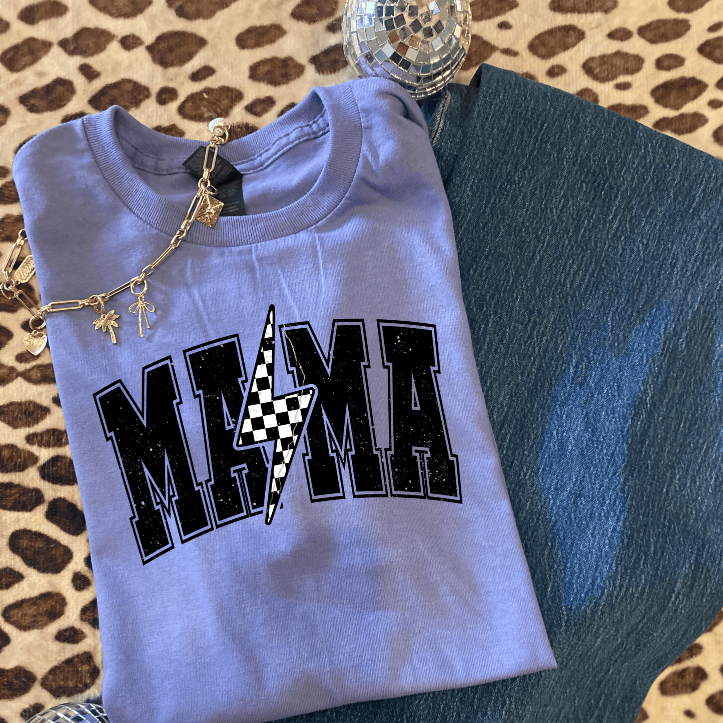 Envy Stylz Boutique Women - Apparel - Shirts - T-Shirts Mama Checkered Bolt Graphic Tee