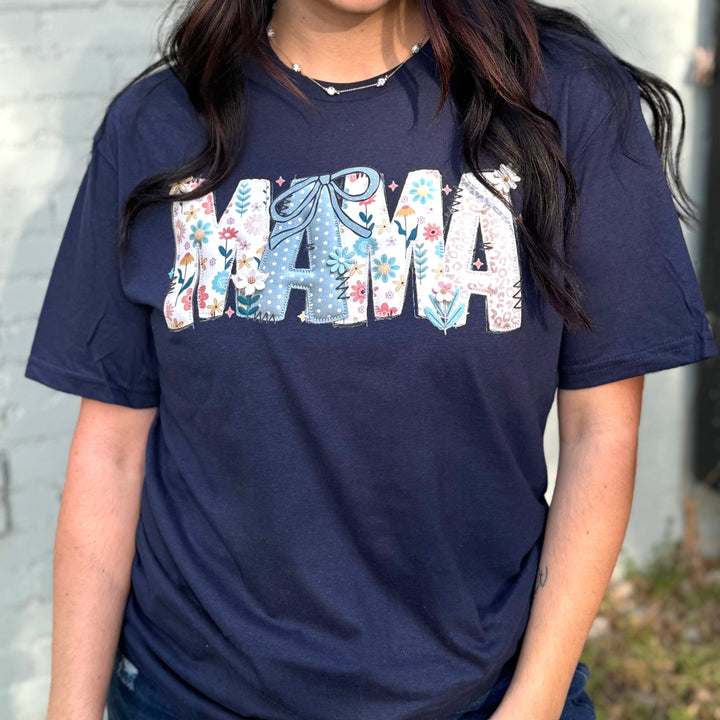 Envy Stylz Boutique Women - Apparel - Shirts - T-Shirts Mama Stitch Floral Graphic Tee