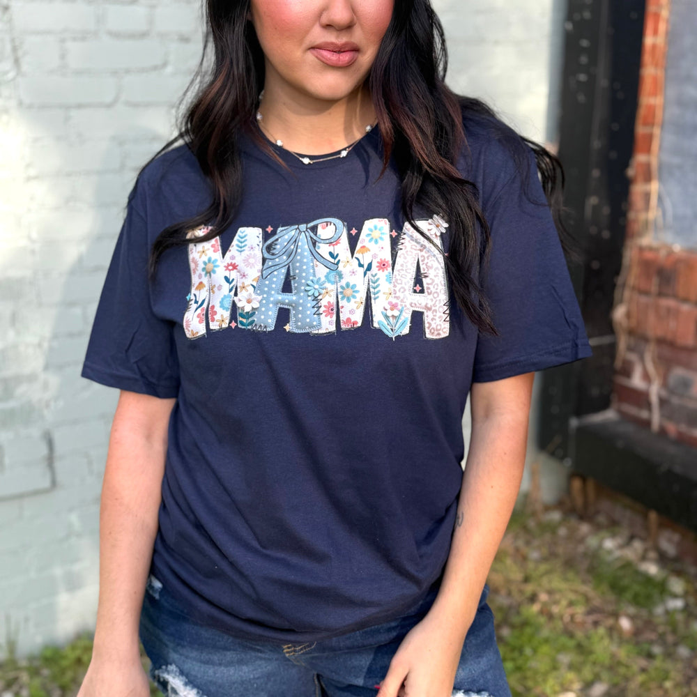Envy Stylz Boutique Women - Apparel - Shirts - T-Shirts Mama Stitch Floral Graphic Tee
