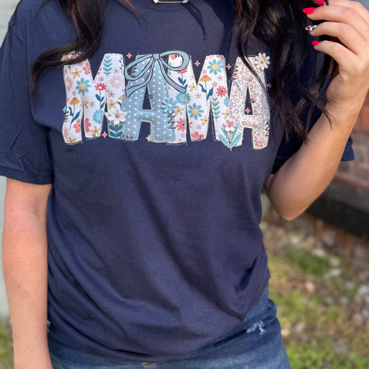 Envy Stylz Boutique Women - Apparel - Shirts - T-Shirts Mama Stitch Floral Graphic Tee