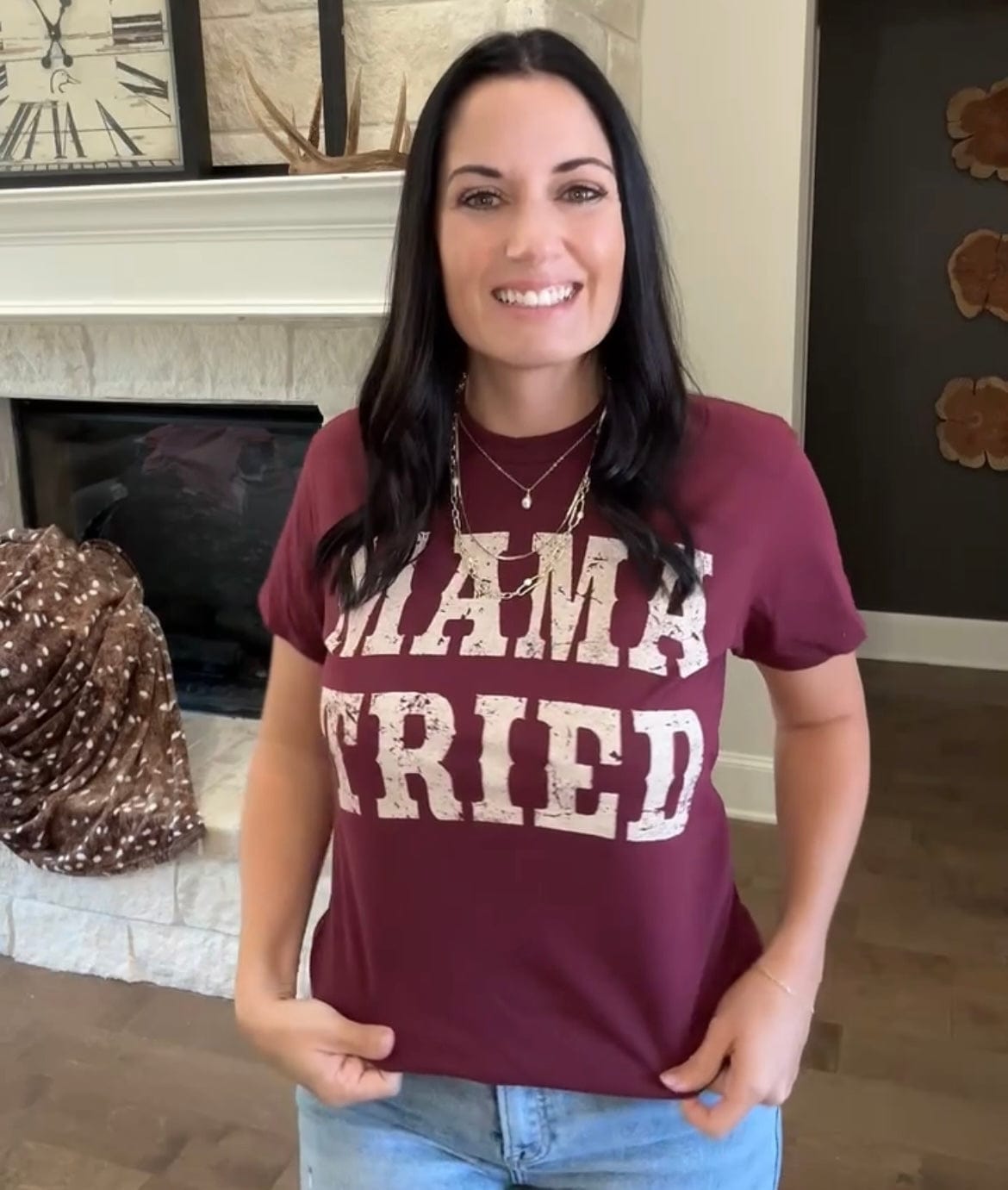 Envy Stylz Boutique Women - Apparel - Shirts - T-Shirts Maroon Mama Tried Graphic T-shirt