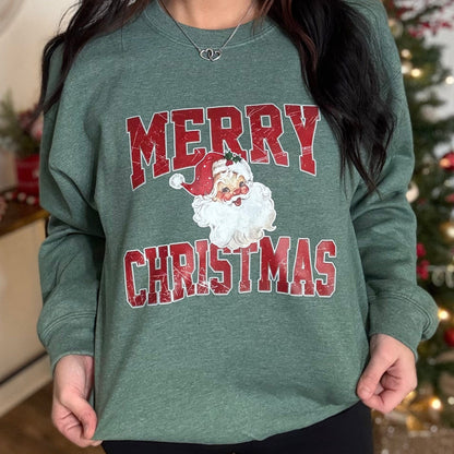 Envy Stylz Boutique Women - Apparel - Shirts - T-Shirts Merry Christmas Santa Graphic Crewneck