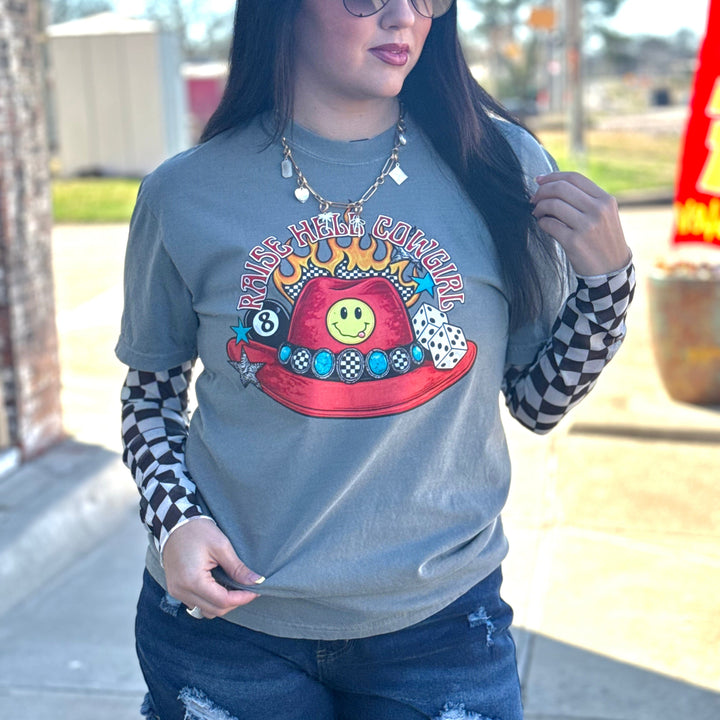 Envy Stylz Boutique Women - Apparel - Shirts - T-Shirts Raise Hell Cowgirl Graphic Tee