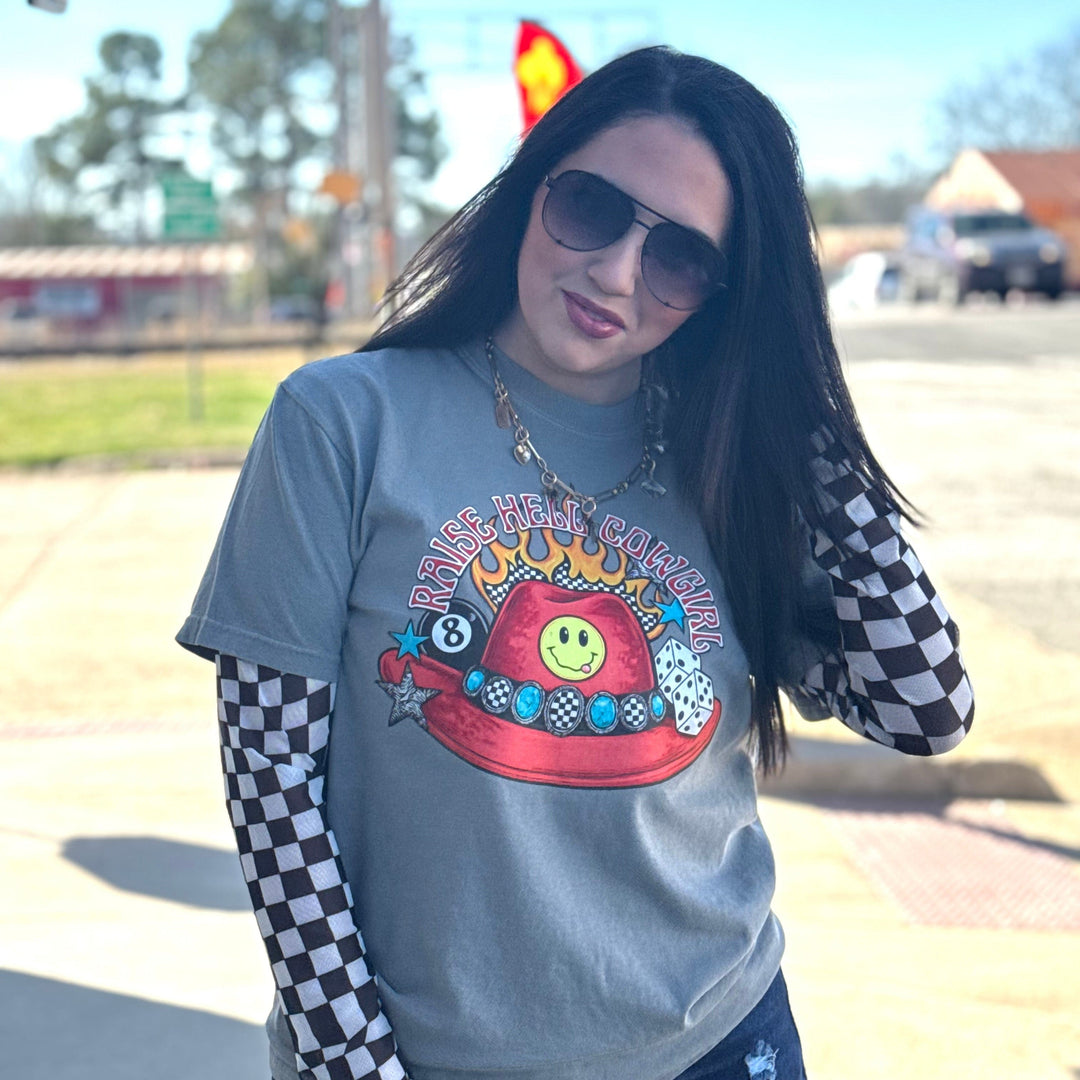 Envy Stylz Boutique Women - Apparel - Shirts - T-Shirts Raise Hell Cowgirl Graphic Tee