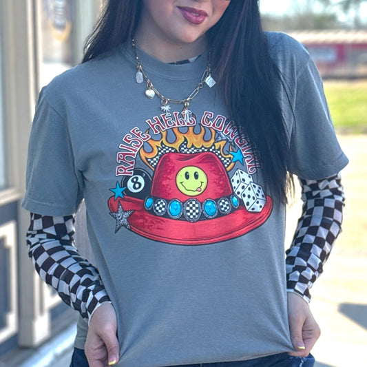 Envy Stylz Boutique Women - Apparel - Shirts - T-Shirts Raise Hell Cowgirl Graphic Tee