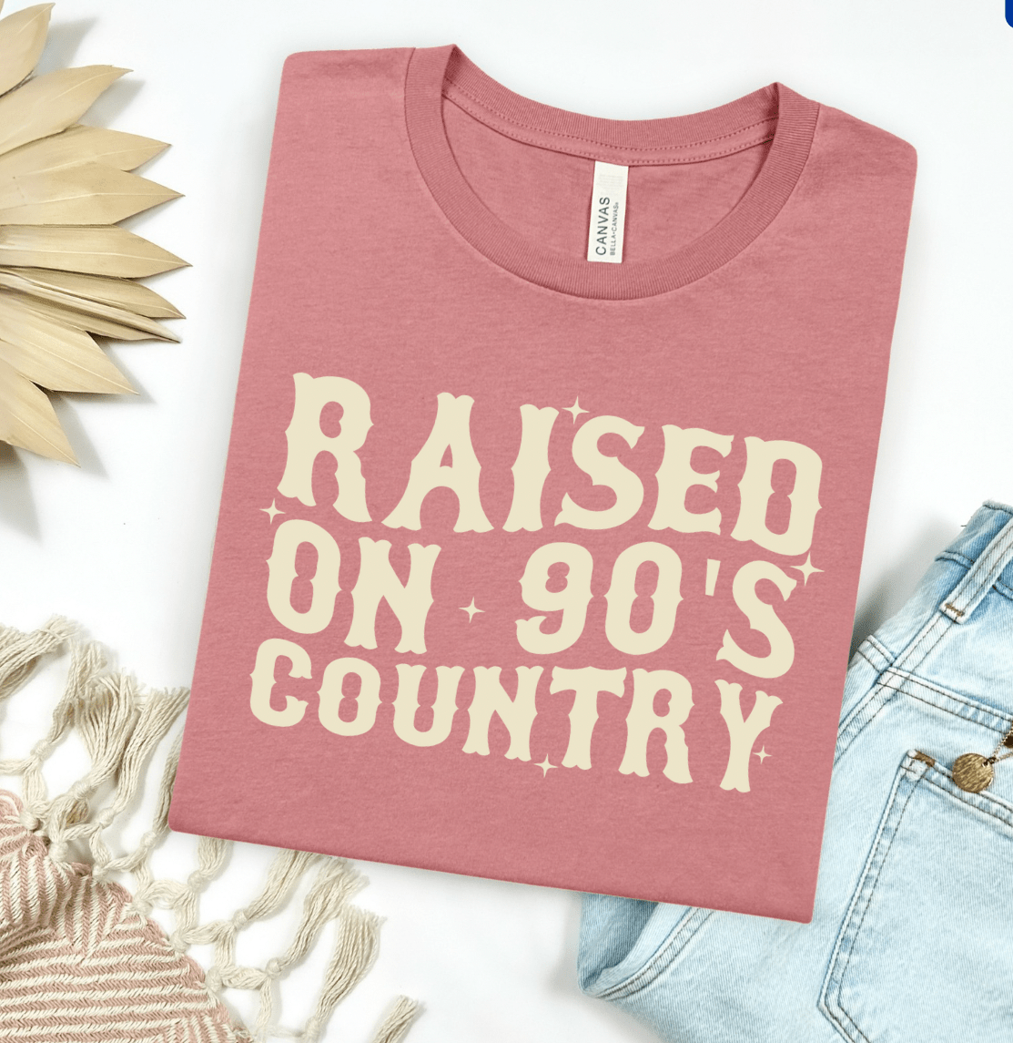 Envy Stylz Boutique Women - Apparel - Shirts - T-Shirts Raised on 90's Country Graphic T-shirt