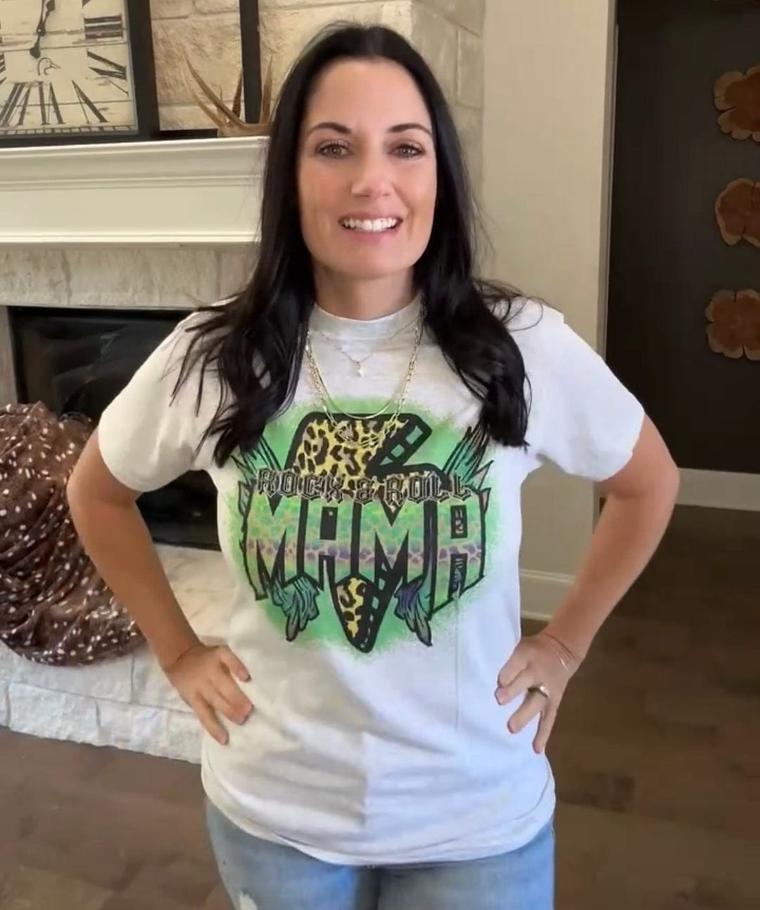 Envy Stylz Boutique Women - Apparel - Shirts - T-Shirts Rock &amp; Roll Leopard Mama Graphic Tee