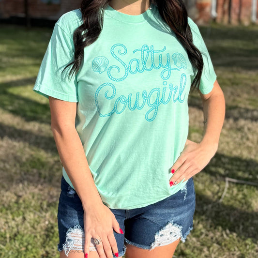 Envy Stylz Boutique Women - Apparel - Shirts - T-Shirts Salty Cowgirl Graphic Tee