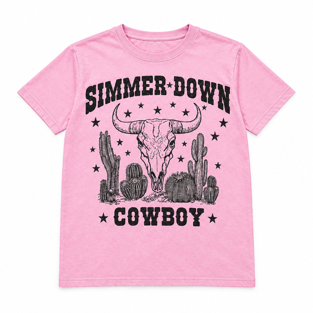 Simmer Down Cowboy Bubblegum Graphic Tee additional product image 2