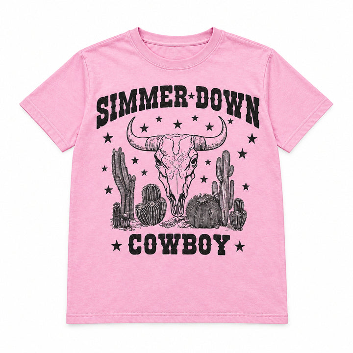 Simmer Down Cowboy Bubblegum Graphic Tee additional product image 2