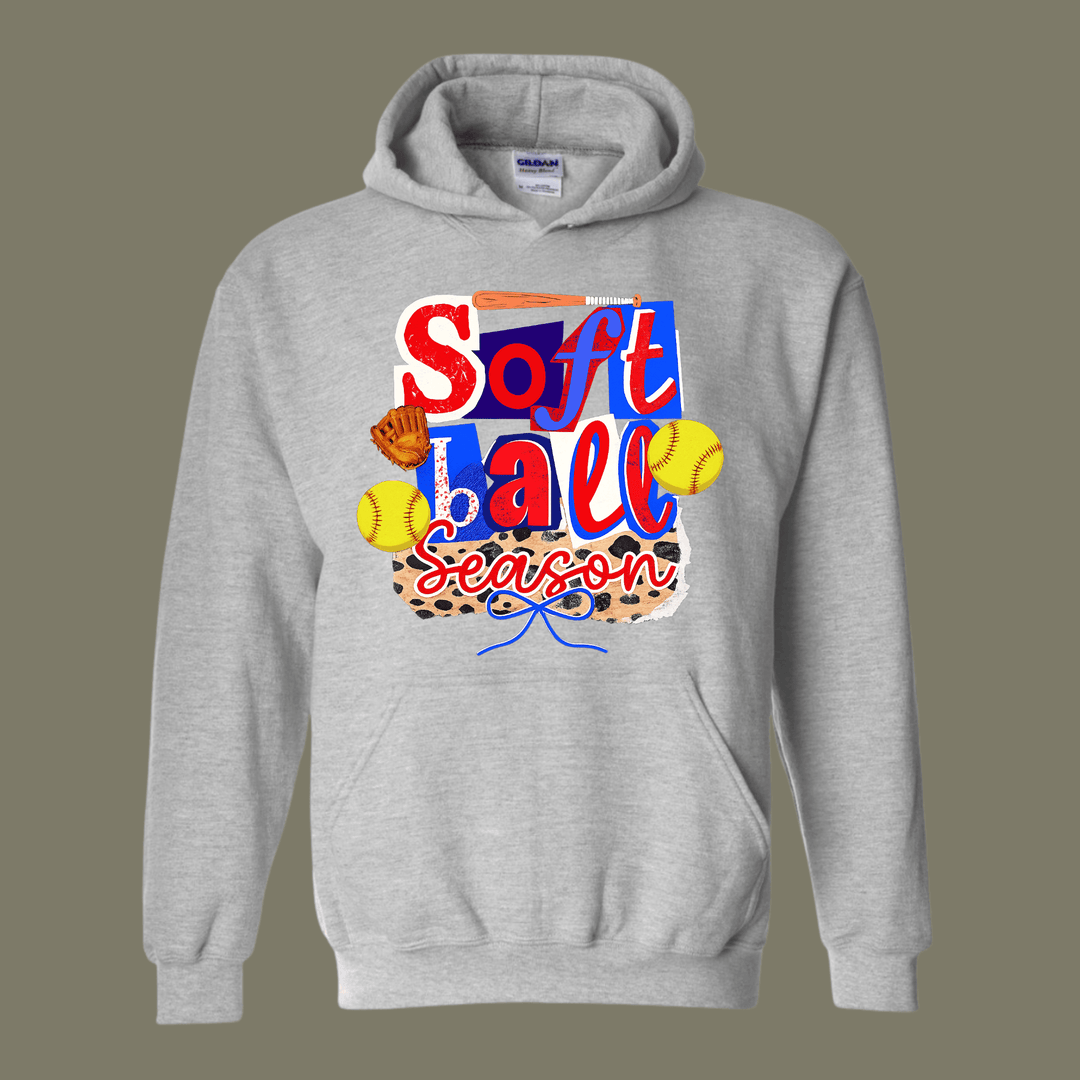 Envy Stylz Boutique Women - Apparel - Shirts - T-Shirts Softball Season Patchwork Graphic Hoodie