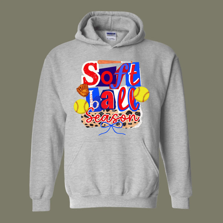 Envy Stylz Boutique Women - Apparel - Shirts - T-Shirts Softball Season Patchwork Graphic Hoodie