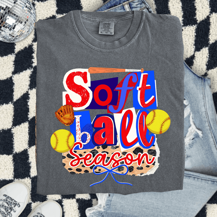 Envy Stylz Boutique Women - Apparel - Shirts - T-Shirts Softball Season Patchwork Graphic Tee