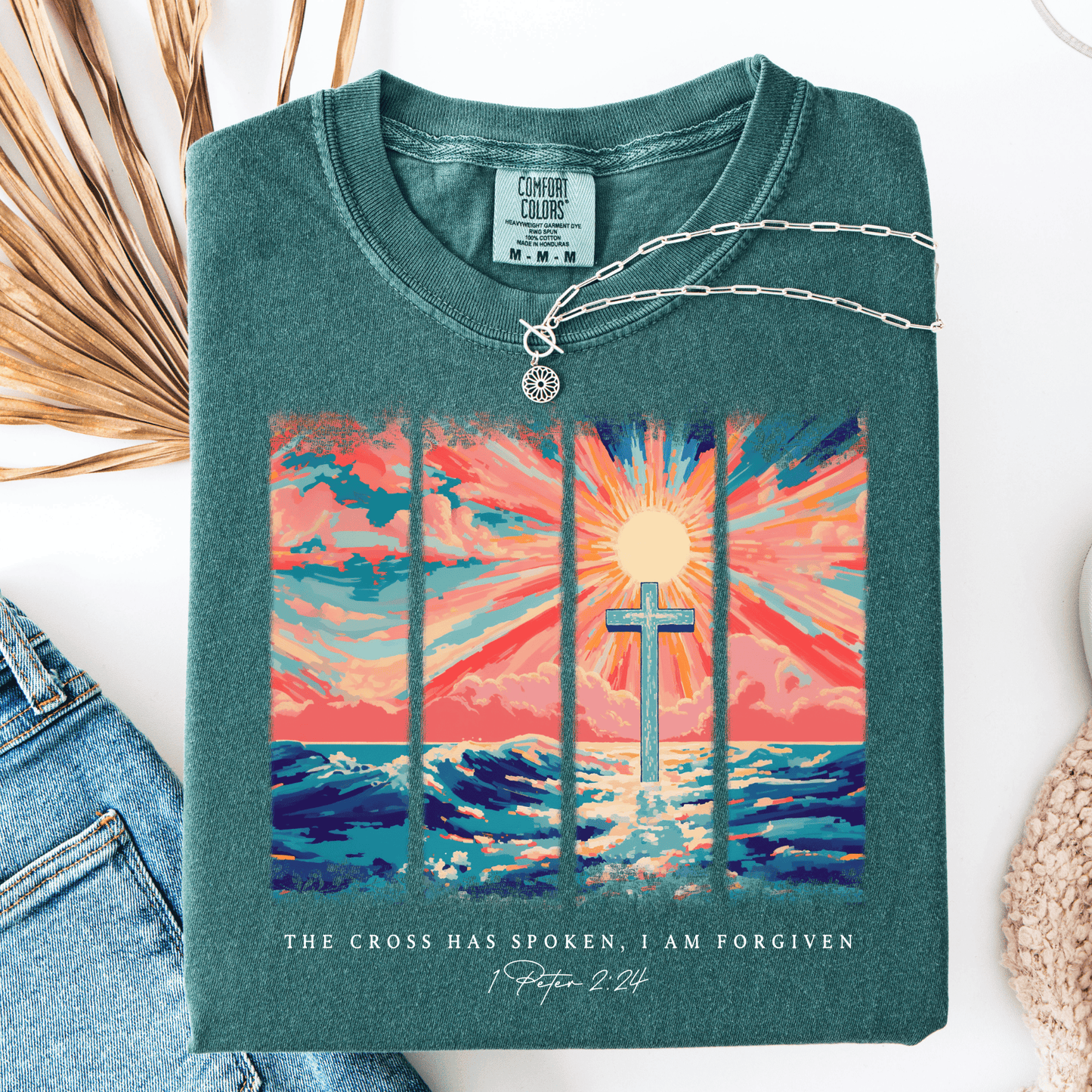 Envy Stylz Boutique Women - Apparel - Shirts - T-Shirts Sunset 1 Peter 2:24 Graphic Tee