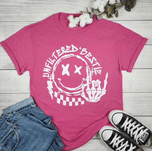 Envy Stylz Boutique Women - Apparel - Shirts - T-Shirts Unfiltered Bestie Graphic T-shirt