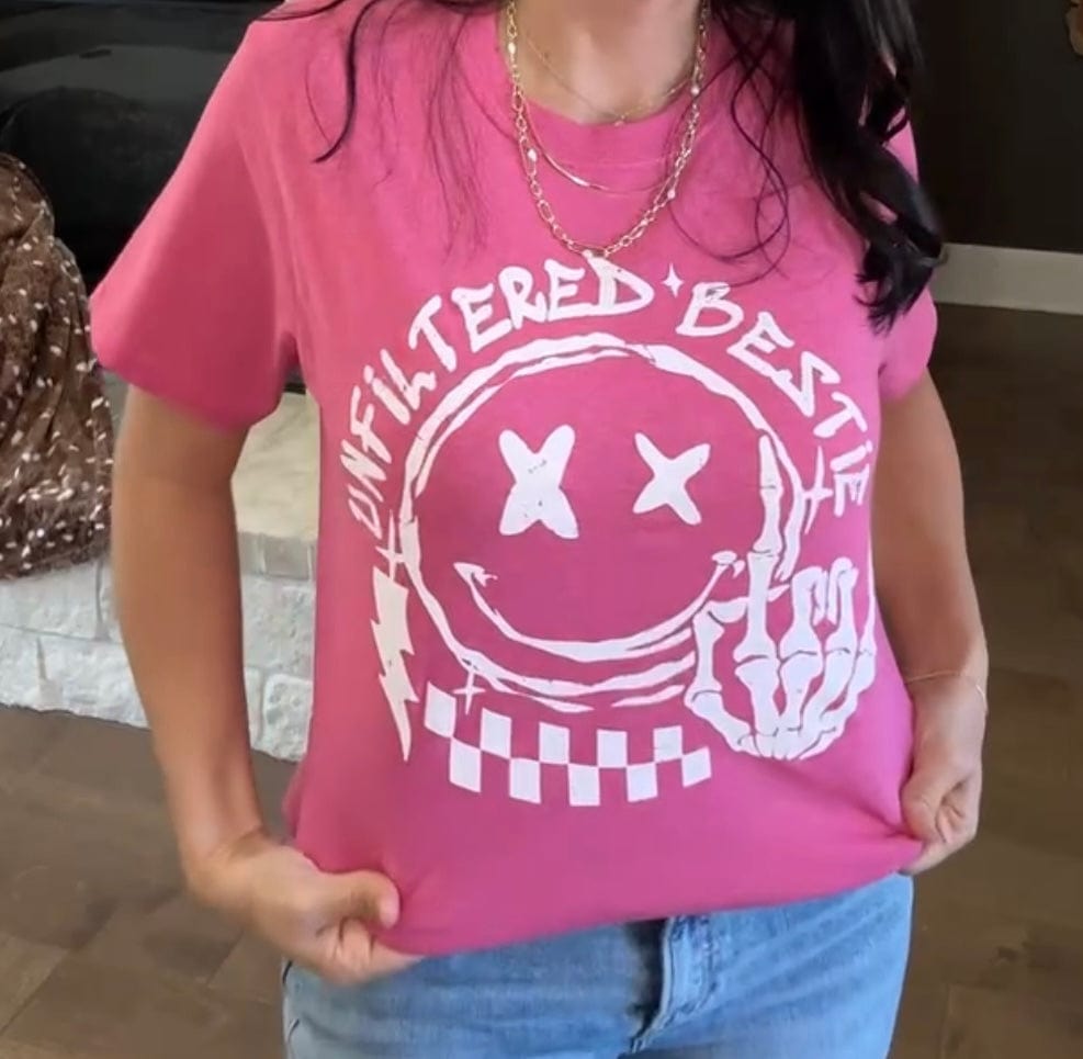 Envy Stylz Boutique Women - Apparel - Shirts - T-Shirts Unfiltered Bestie Graphic T-shirt