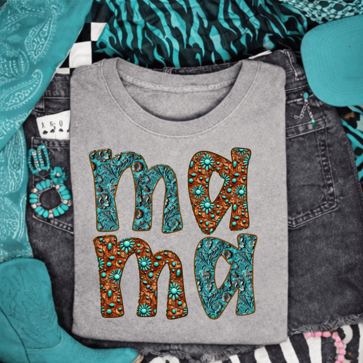 Envy Stylz Boutique Women - Apparel - Shirts - T-Shirts Western Mama Concho Graphic T-shirt